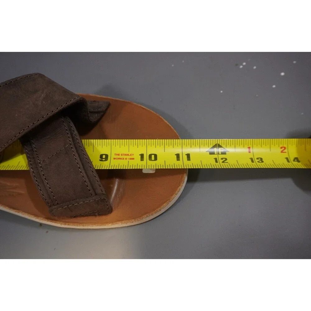 Merrell Cove Leather Slide Sandals Mens Size 10 Brown Camping Sole Strappy Cross
